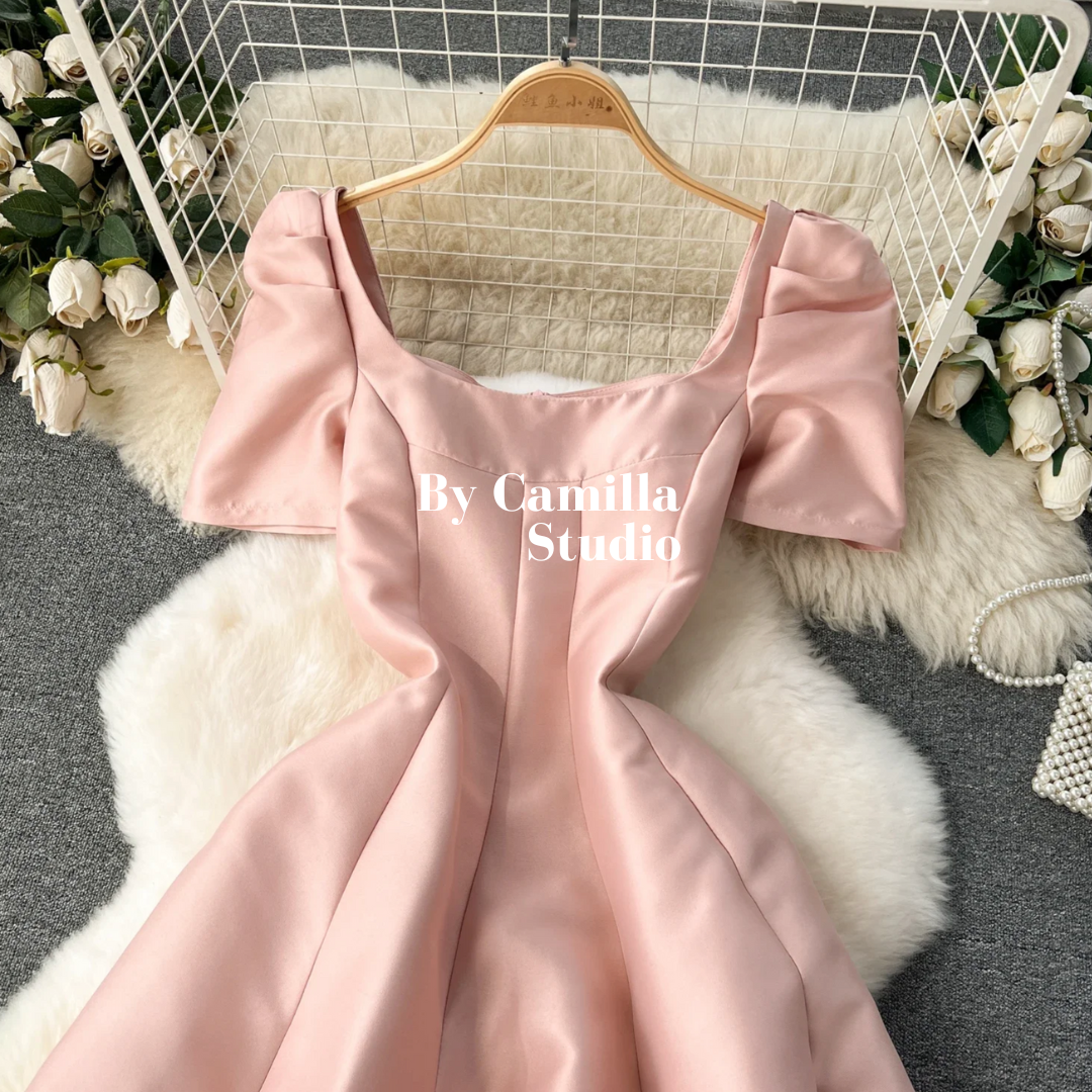 Pre-order: Agatha Puff Sleeve Dress