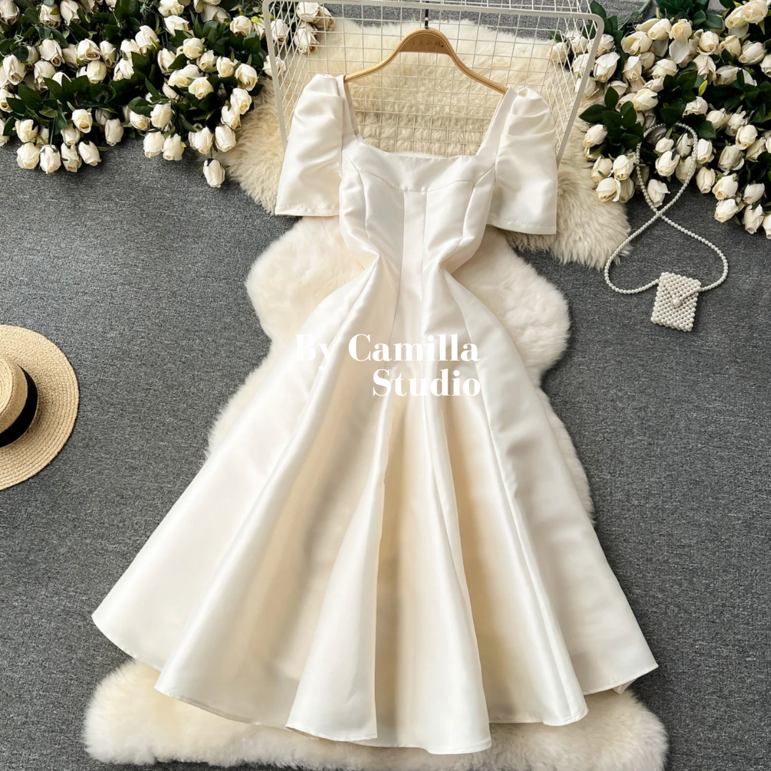 Pre-order: Agatha Puff Sleeve Dress