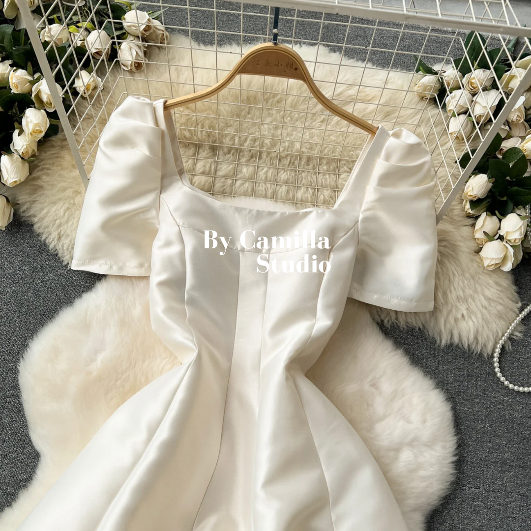 Pre-order: Agatha Puff Sleeve Dress