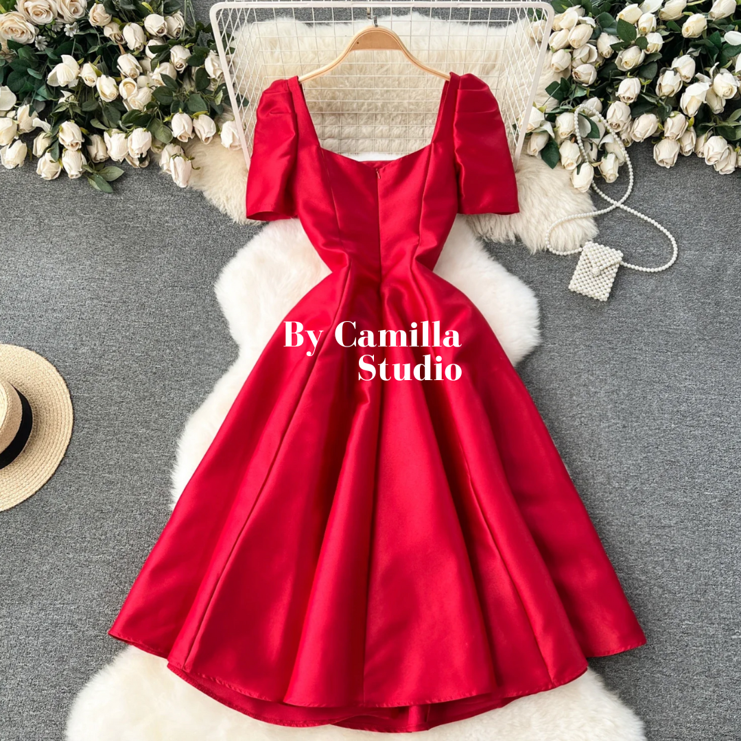 Pre-order: Agatha Puff Sleeve Dress