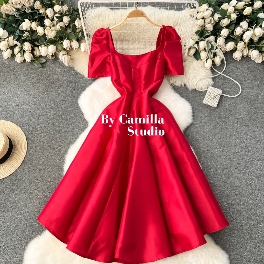 Pre-order: Agatha Puff Sleeve Dress