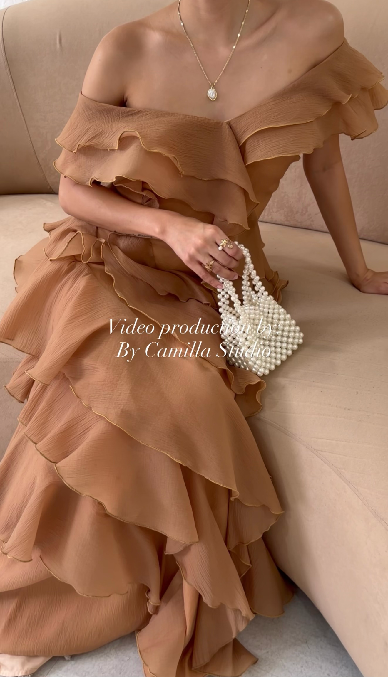 Pre-order: Hailey Dress (Brown)