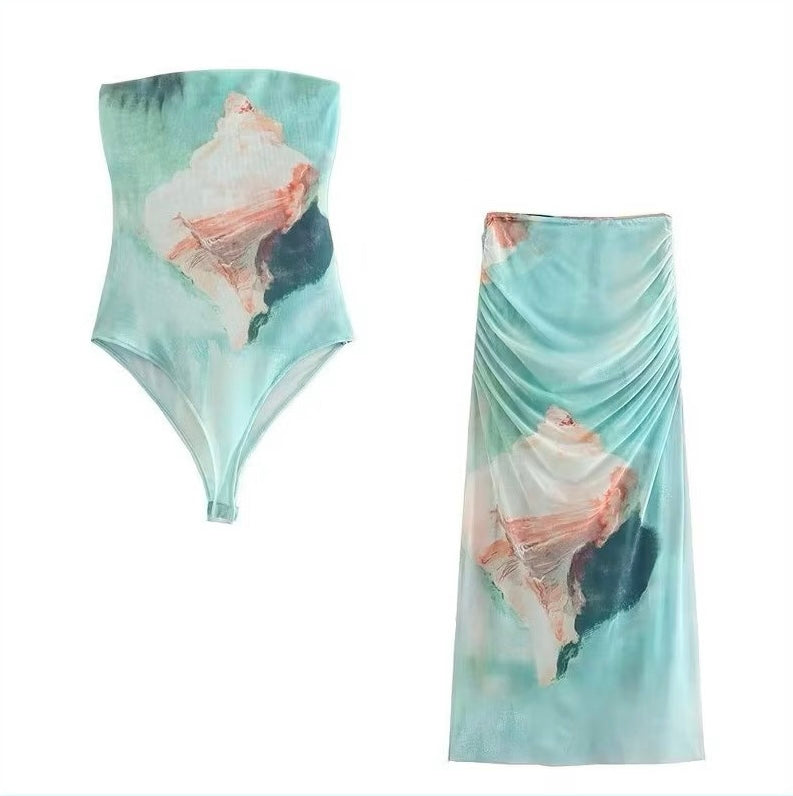 Athene Bodysuit + Skirt Set