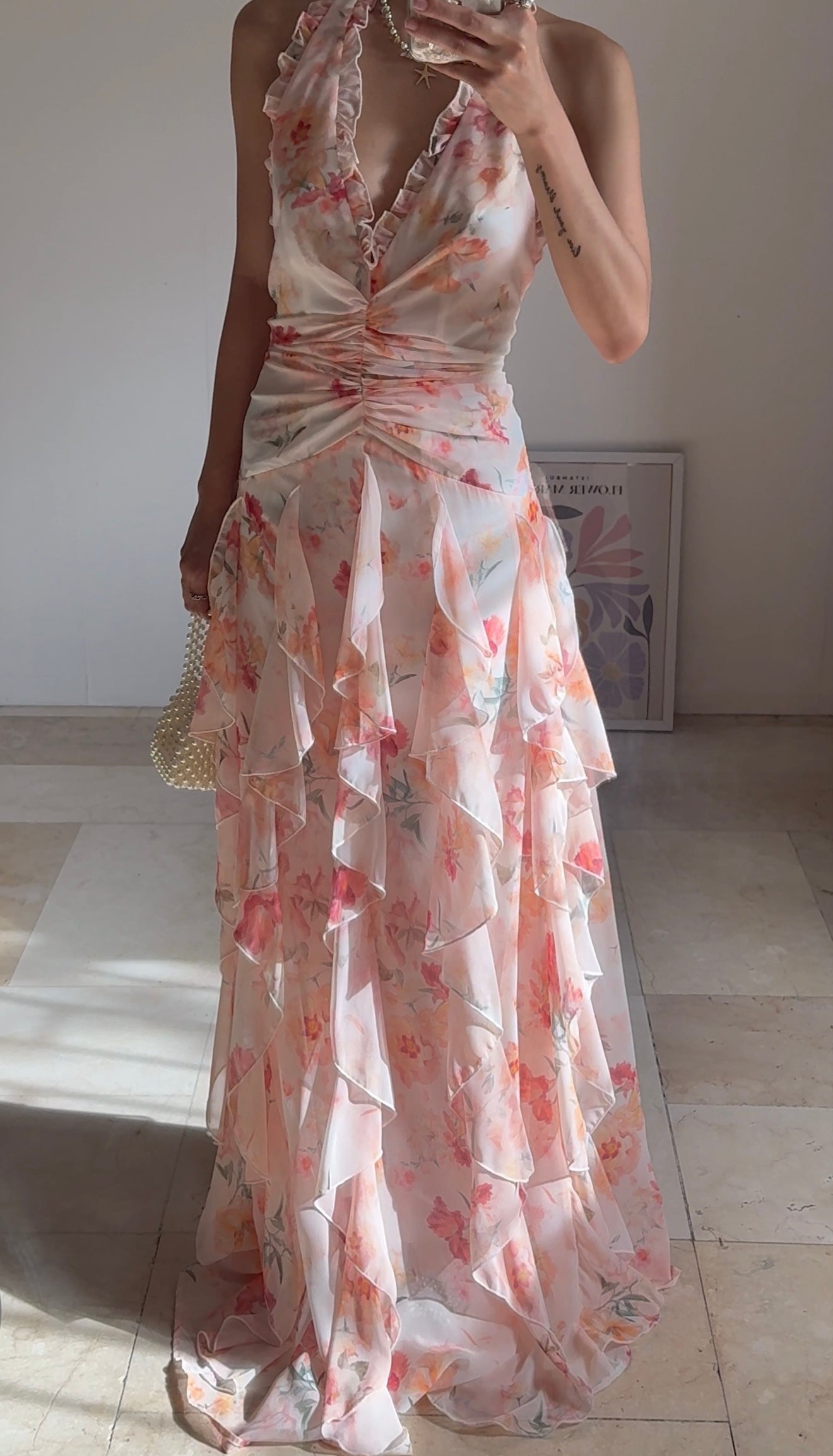 Elianna Dress (Light Orange)