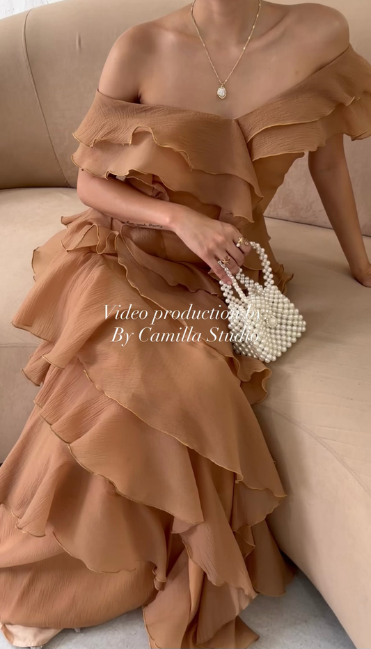 Pre-order: Hailey Dress (Brown)