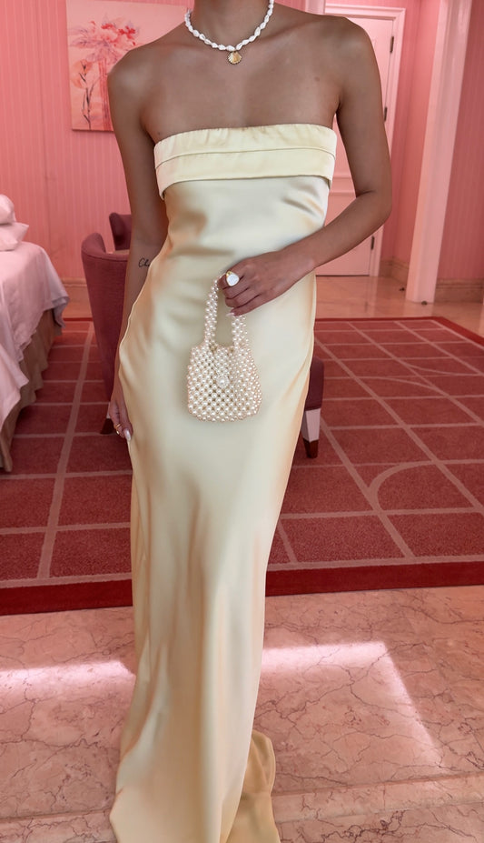 Camellia Dress (Butter Yellow)