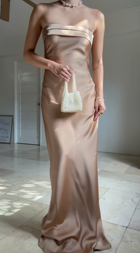 Camellia Dress (Silky Brown)