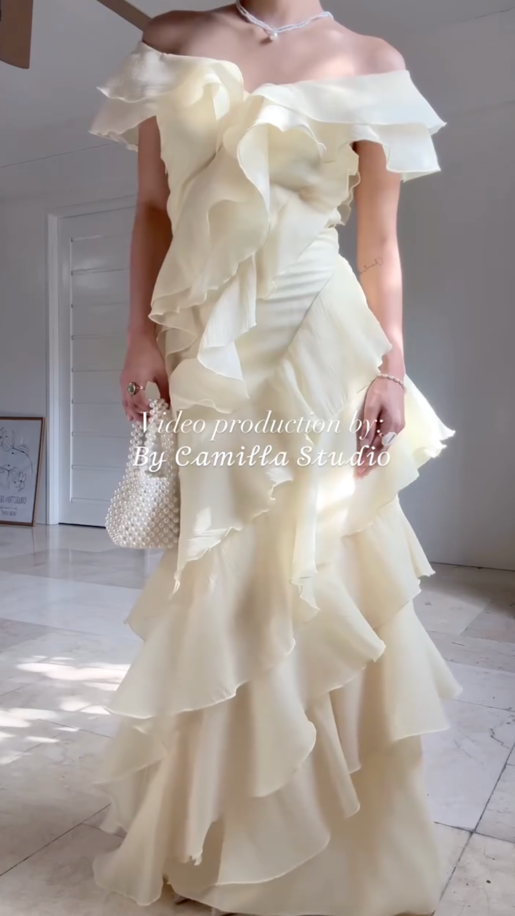 Pre-order: Hailey Dress (Cream Color)