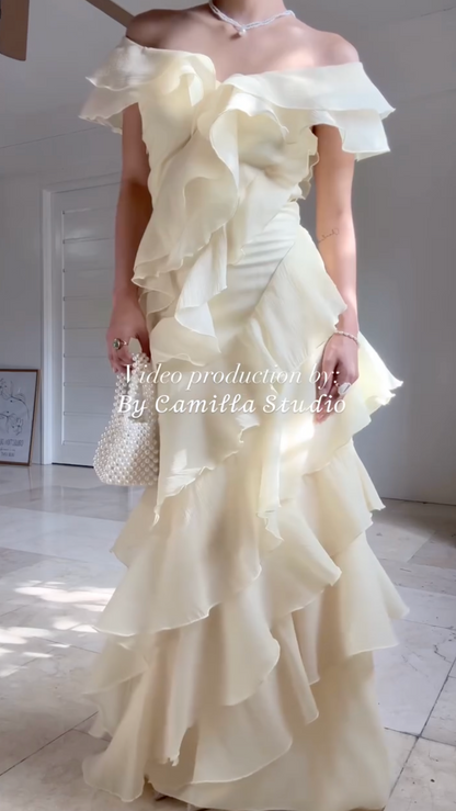 Pre-order: Hailey Dress (Cream Color)