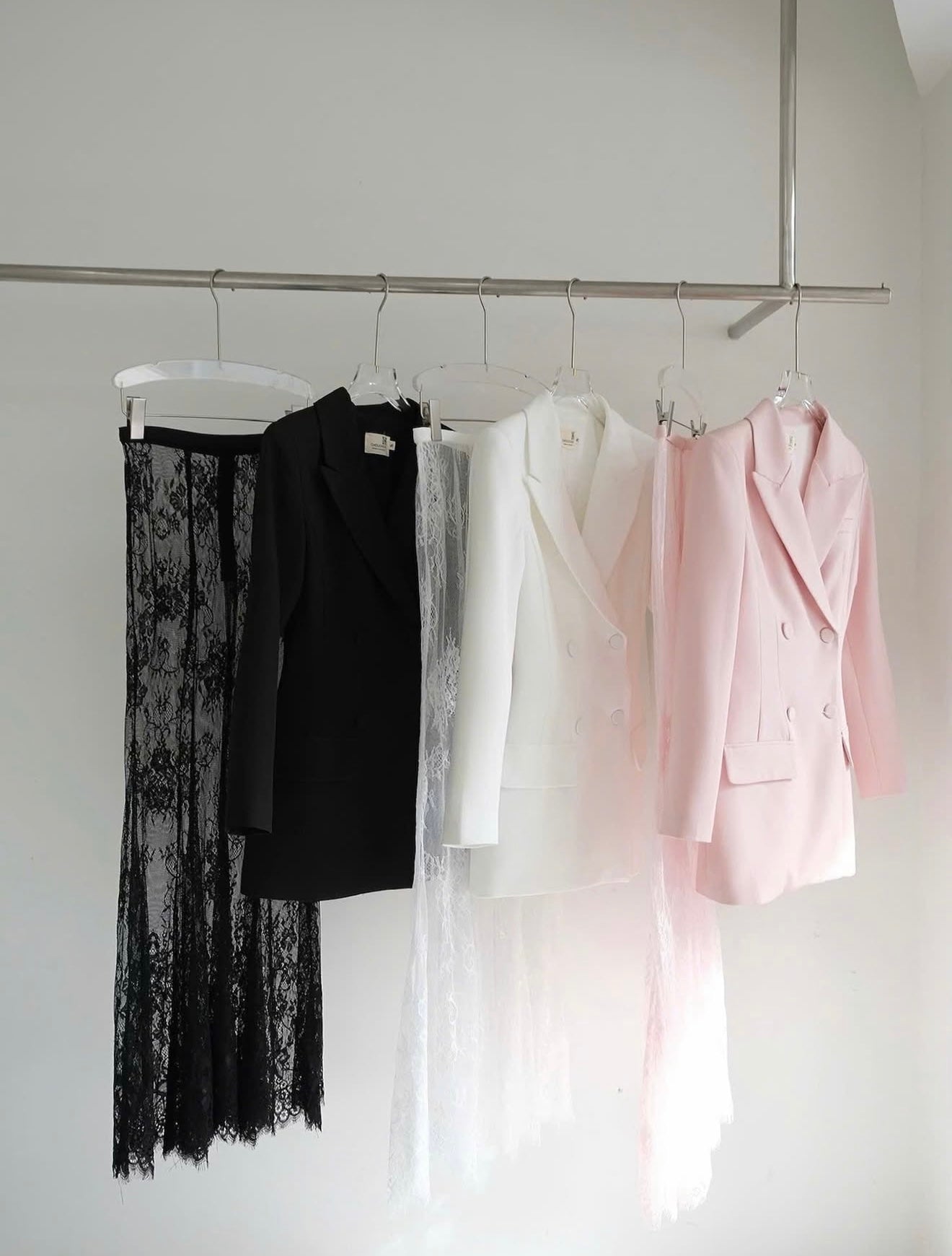 Jenna Oversized Blazer + Lace Skirt Set