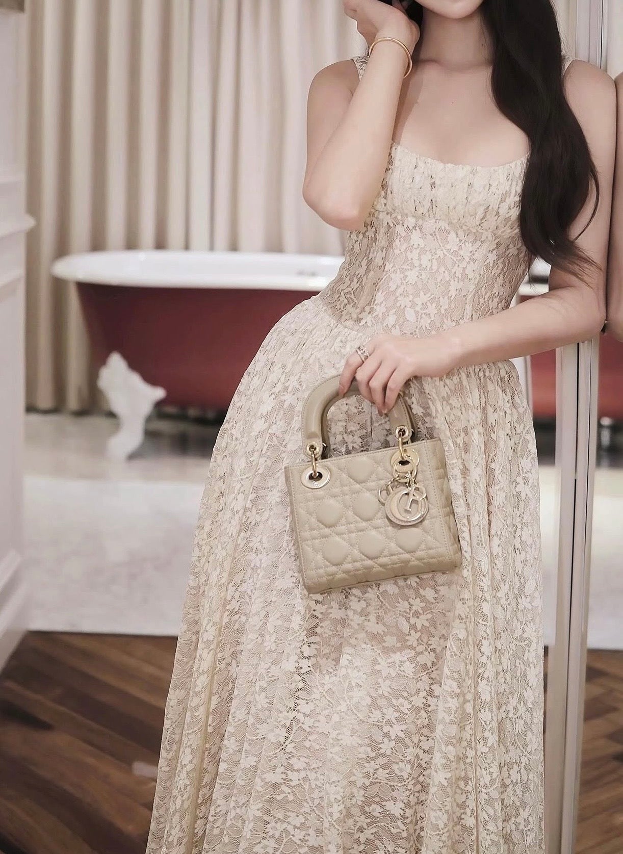 Tara Dress (Nude Cream)
