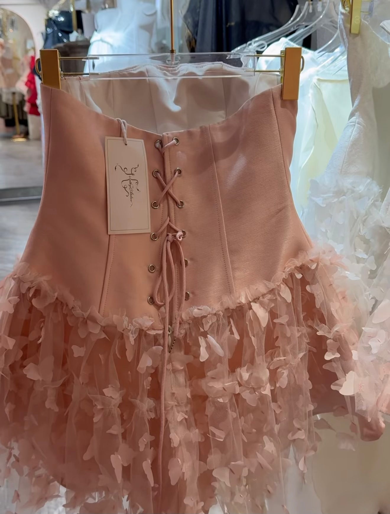 Pasabuy Extras: Butterfly Pink Dress - Authentic Kathy A. (Paper Bag Included)