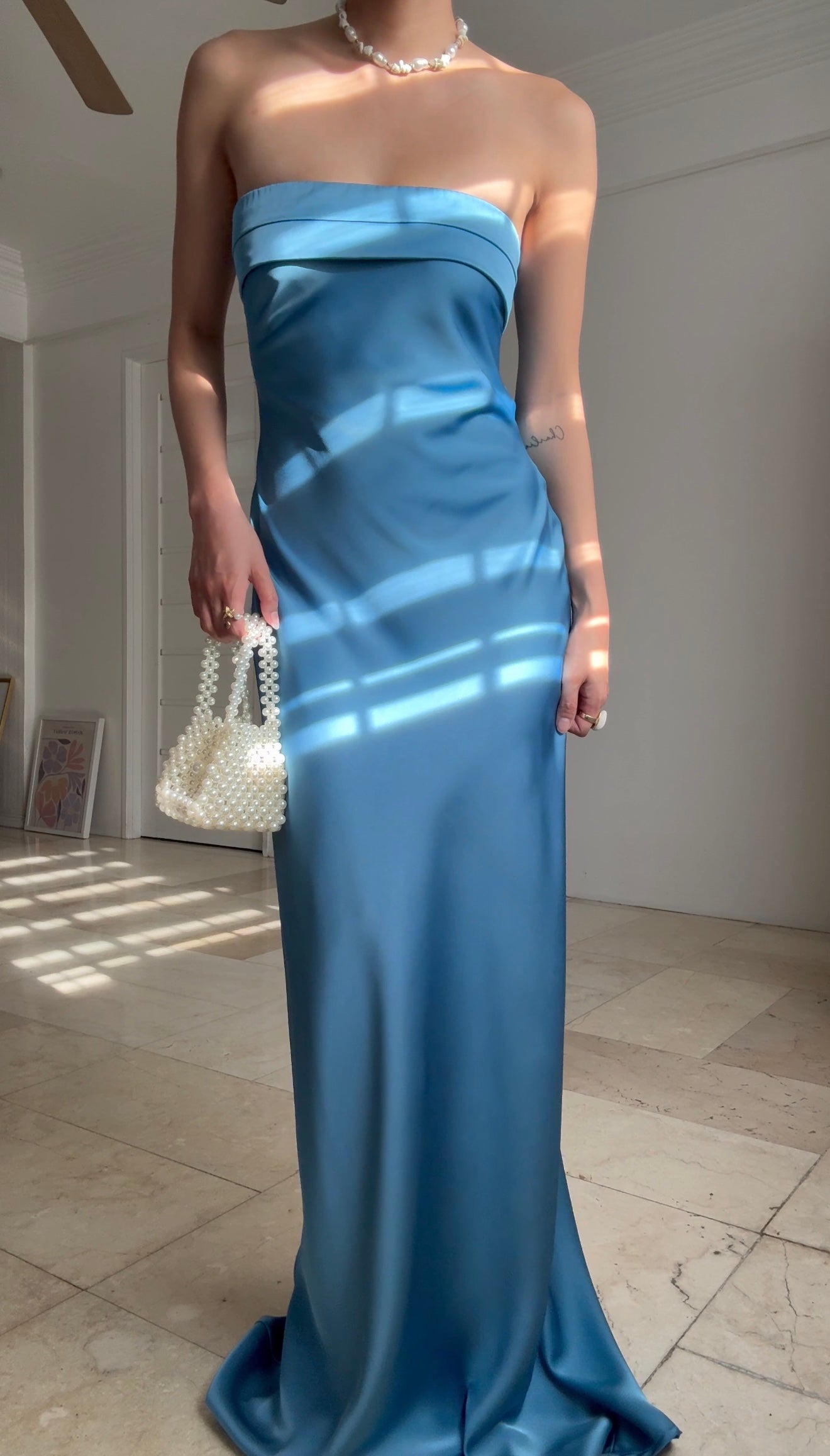 Pre-order: Camellia Dress (Ocean Blue)