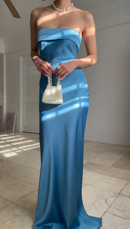 Pre-order: Camellia Dress (Ocean Blue)