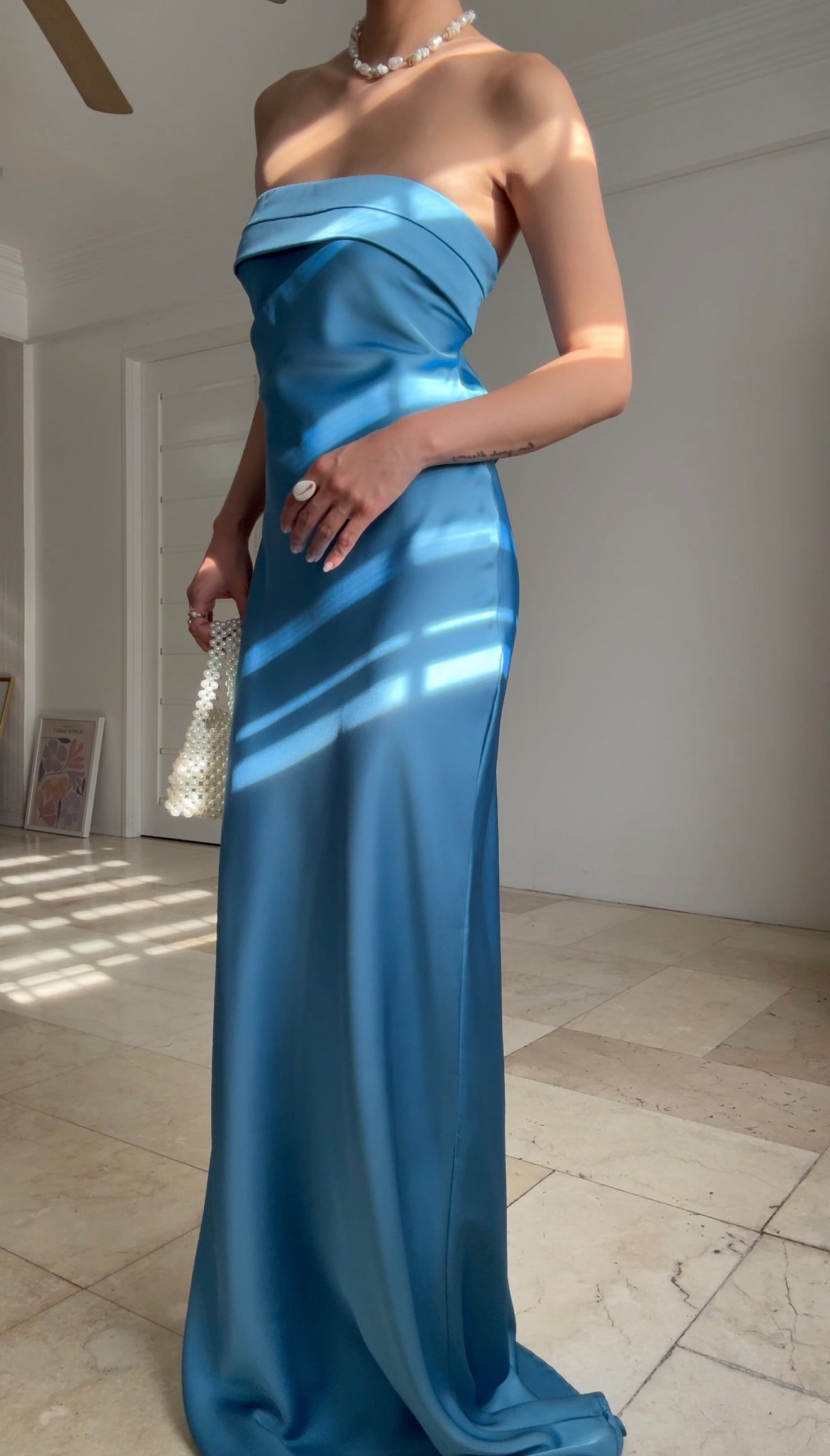 Pre-order: Camellia Dress (Ocean Blue)