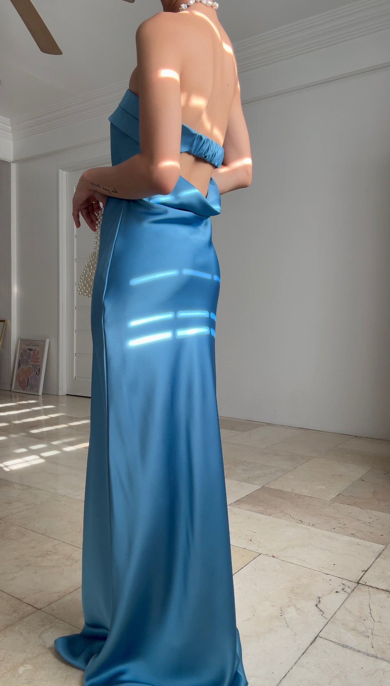 Pre-order: Camellia Dress (Ocean Blue)