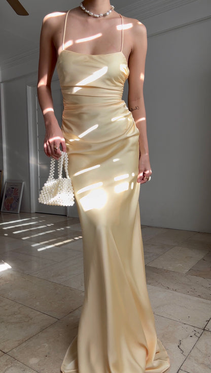 Pre-order: Ophira Dress (Pale Yellow)