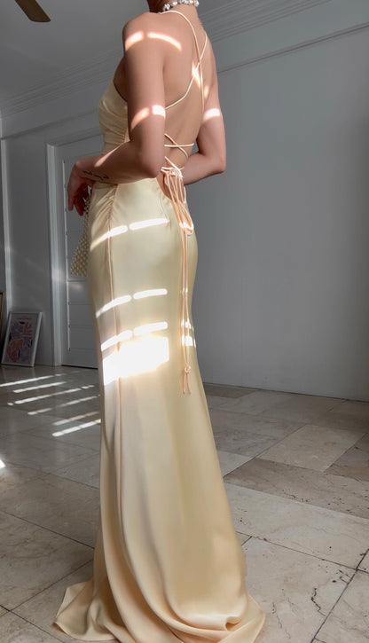 Pre-order: Ophira Dress (Pale Yellow)