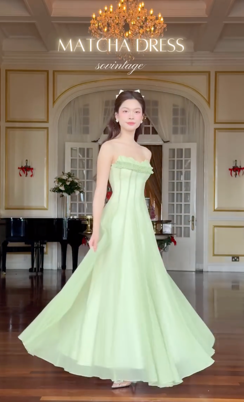 Pasabuy Extras: Matcha Dress by So Vintage (PAPER BAG INCLUDED)