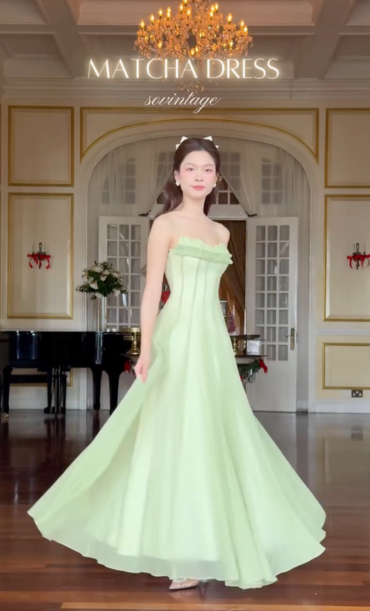Pasabuy Extras: Matcha Dress by So Vintage (PAPER BAG INCLUDED)